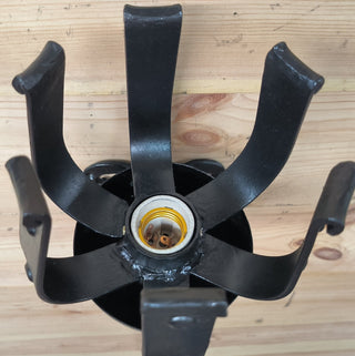 Handmade Forged Steel Wall Sconce: Medieval Torch Light