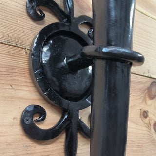 Handmade Forged Steel Wall Sconce: Medieval Torch Light