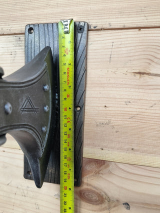 Forged Iron Axe Door Handle: Viking Barn Door Pull
