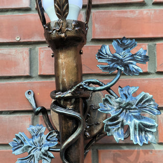 Handmade Metal Torch Wall Sconce: Decorative Accent Light