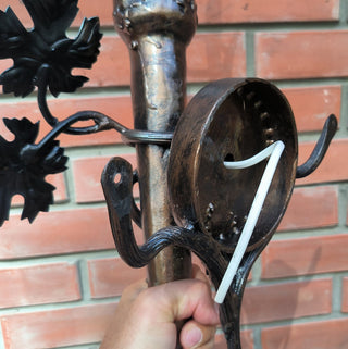 Handmade Metal Torch Wall Sconce: Decorative Accent Light