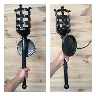 Handmade Metal Torch Wall Sconce: Accent Lighting
