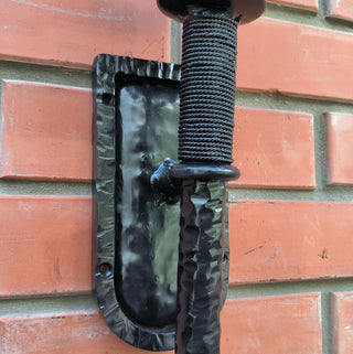 Handmade Torch Wall Sconce: Metal Accent Light