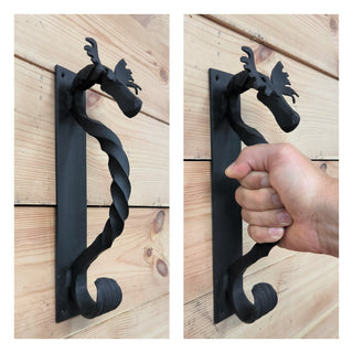 Metal Moose Door Handle: Sturdy Barn Door Pull
