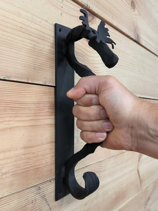 Metal Moose Door Handle: Sturdy Barn Door Pull