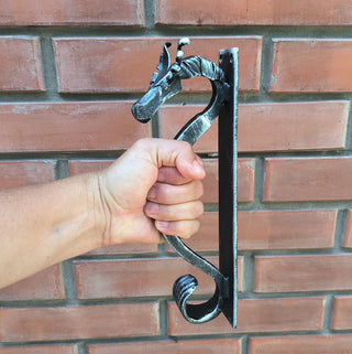 Metal Moose Door Handle: Handmade Barn Door Pull