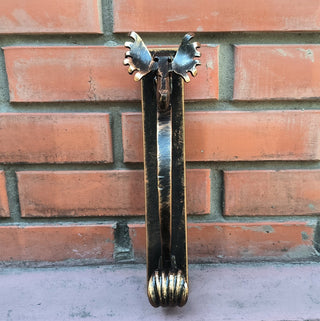 Handmade Metal Moose Door Handle: Rustic Barn Door Pull