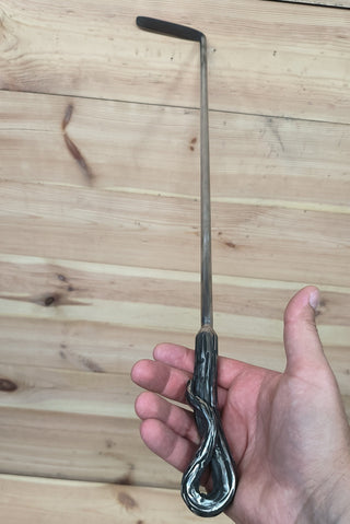 Hand Forged Stainless Steel Fireplace Poker: Camping Cookware