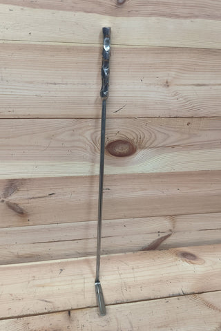 Hand Forged Stainless Steel Fireplace Poker: 25-inch Grilling Tool