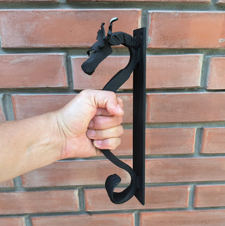 Metal Door Handle: Handmade Moose/Elk Barn Door Pull
