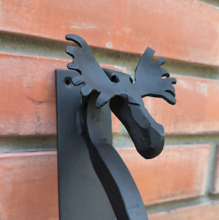 Metal Door Handle: Handmade Moose/Elk Barn Door Pull
