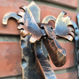 Metal Moose Door Handle: Sturdy Barn Door Pull
