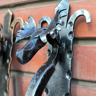 Metal Moose Door Handle: Sturdy Barn Door Pull