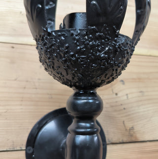 Handmade Forged Steel Wall Sconce: Medieval Torch Light