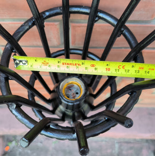 Handmade Forged Wall Sconce: Black Iron Accent Light