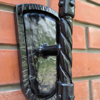 Handmade Forged Wall Sconce: Black Iron Accent Light