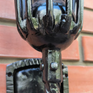 Handmade Forged Wall Sconce: Black Iron Accent Light