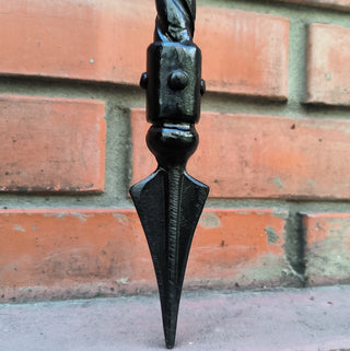 Handmade Forged Wall Sconce: Black Iron Accent Light