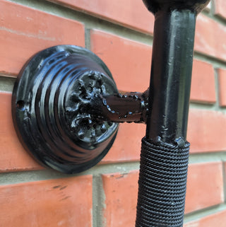 Handmade Forged Wall Sconce: Black Iron Accent Light