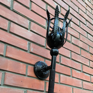 Handmade Forged Wall Sconce: Black Iron Accent Light