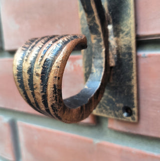 Hand Forged Horse Door Handle: Wrought Iron Barn Decor