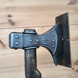 Forged Iron Axe Door Handle: Viking Barn Door Pull