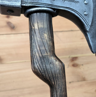 Forged Iron Axe Door Handle: Viking Barn Door Pull
