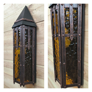 Metal wall lamp, night light, wall sconce, wrought iron fixtures, wrought iron decor, lantern