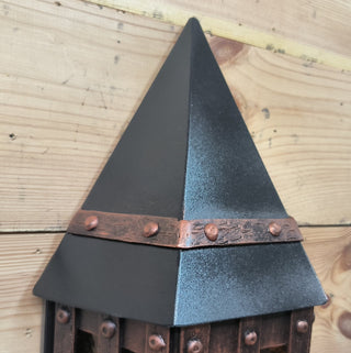Wrought Iron Wall Sconce: Handmade Metal Lantern Night Light
