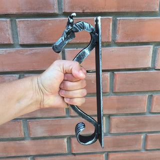 Metal Moose Door Handle: Handmade Barn Door Pull