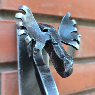 Metal Moose Door Handle: Handmade Barn Door Pull