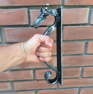 Metal Moose Door Handle: Handmade Barn Door Pull