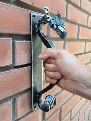 Metal Moose Door Handle: Handmade Barn Door Pull