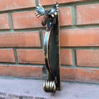 Handmade Metal Moose Door Handle: Rustic Barn Door Pull