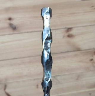 Hand Forged Stainless Steel Fireplace Poker: 25-inch Grilling Tool