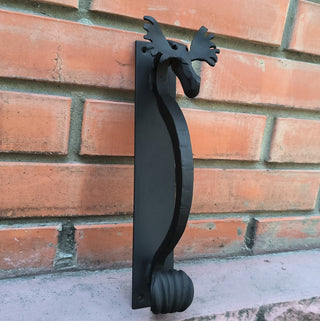 Metal Door Handle: Handmade Moose/Elk Barn Door Pull