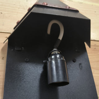 Wrought Iron Wall Sconce: Handmade Metal Lantern Night Light
