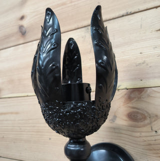 Handmade Forged Steel Wall Sconce: Medieval Torch Light