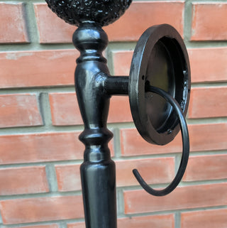 Handmade Forged Steel Wall Sconce: Medieval Torch Light