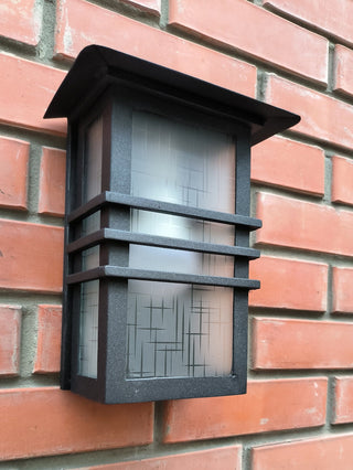 Wrought Iron Outdoor Sconce: Minimalist Metal Light Fixture