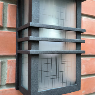 Wrought Iron Outdoor Sconce: Minimalist Metal Light Fixture
