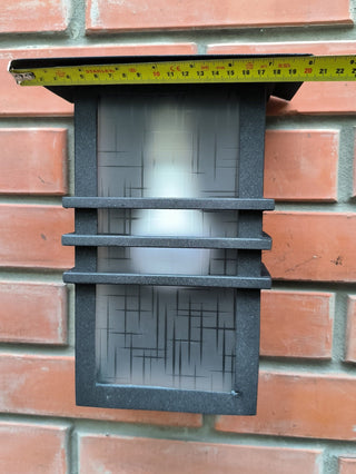 Wrought Iron Outdoor Sconce: Minimalist Metal Light Fixture
