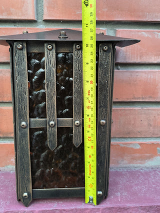 Wrought Iron Outdoor Sconce: Minimalist Metal Light Fixture