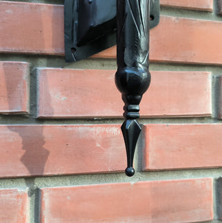 Hand Forged Oak Leaf Metal Wall Sconce - Black Iron Lighting