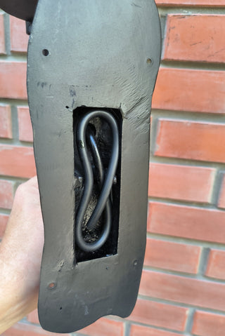 Handmade Forged Steel Wall Sconce: Black Bamboo Medieval Torch Light