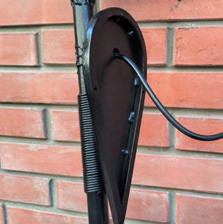 Hand Forged Black Metal Wall Sconce - Large Wrought Iron Lighting