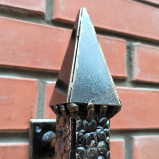 Hand Forged Iron Castle Door Handle: Medieval Style