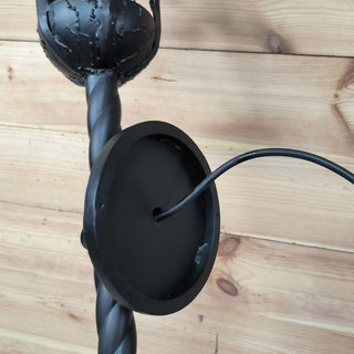 Hand Forged Black Metal Wall Sconce: Interior Lighting