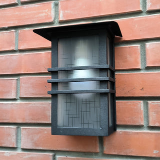 Wrought Iron Outdoor Sconce: Minimalist Metal Light Fixture