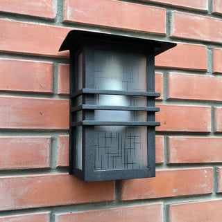 Wrought Iron Outdoor Sconce: Minimalist Metal Light Fixture